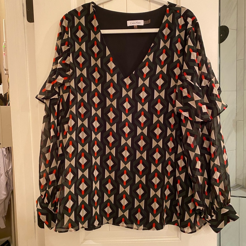 Calvin Klein Printed Blouse